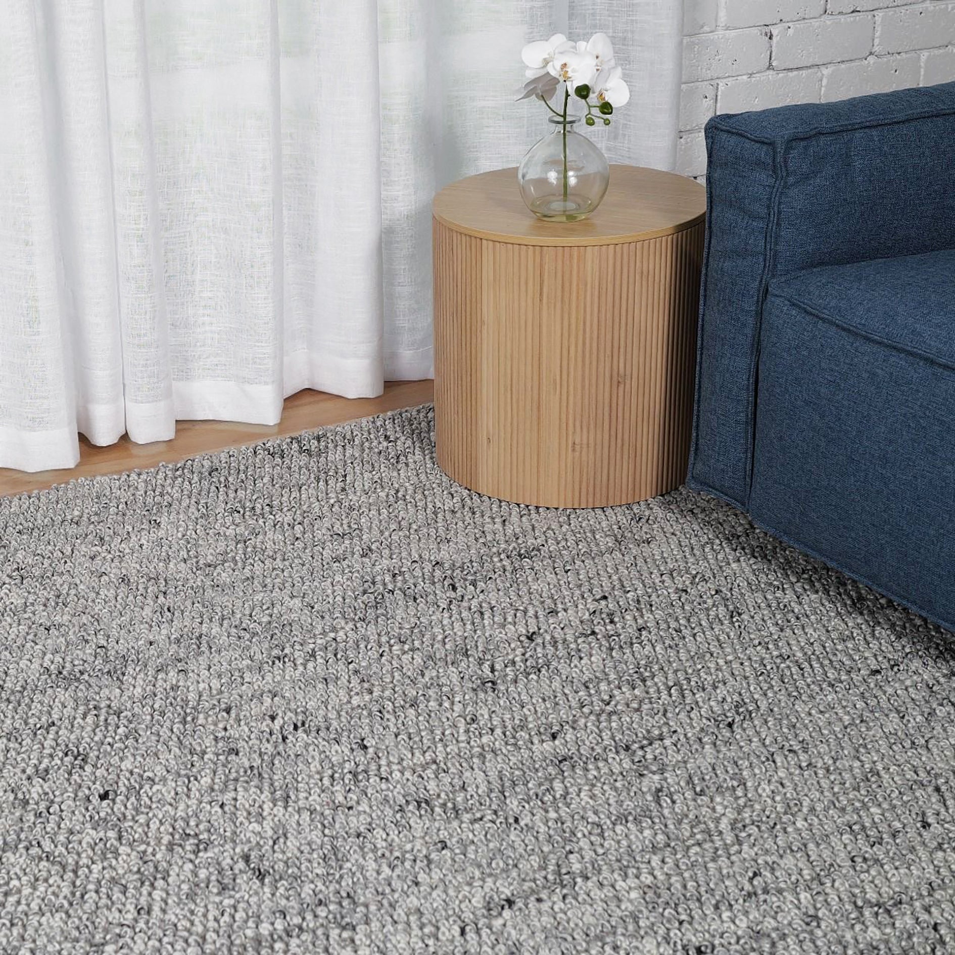 Wool Boucle - Shale Grey